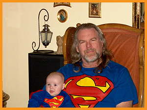 Mikey and Granddad, Halloween 2001.