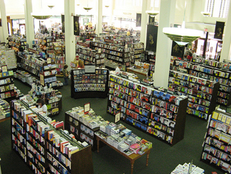 Interior shot of bookstore