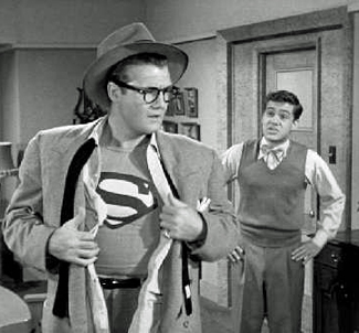 From one of my favorite episodes, "Panic in the Sky", finds Superman (who has lost his memory due to a collision with an asteroid) almost inadvertently reveals his secret identity to Jimmy Olsen.