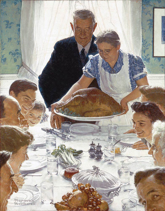 Norman Rockwell's "Freedom From Want" painting
