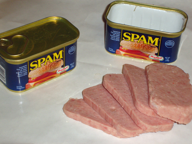 SPAM in and out of can