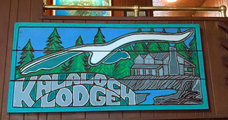 Kalaloch Lodeg sign near Ruby Beach, Washington