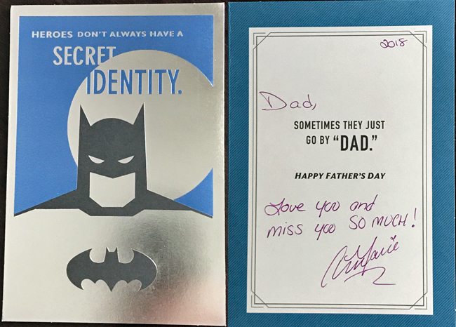 Father's Day 2018 card from Ann