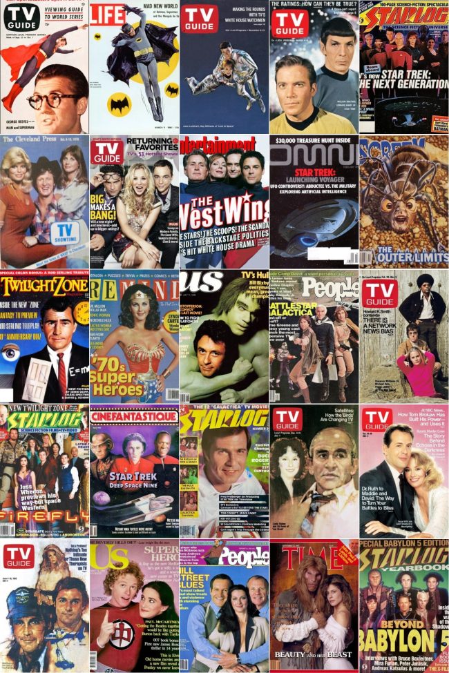 Collage of magazine covers.